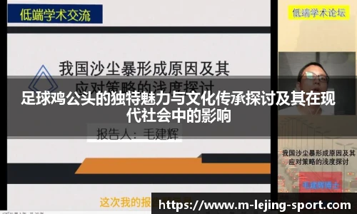 足球鸡公头的独特魅力与文化传承探讨及其在现代社会中的影响